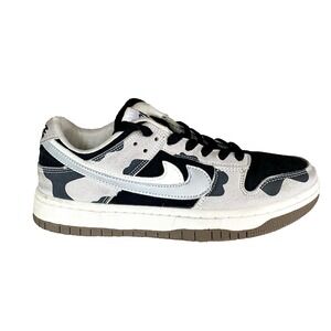 Nike‎ Dunk Low SE 85 Double Swoosh Sail Military Panda Custom Sz 6 EU 37 Suede